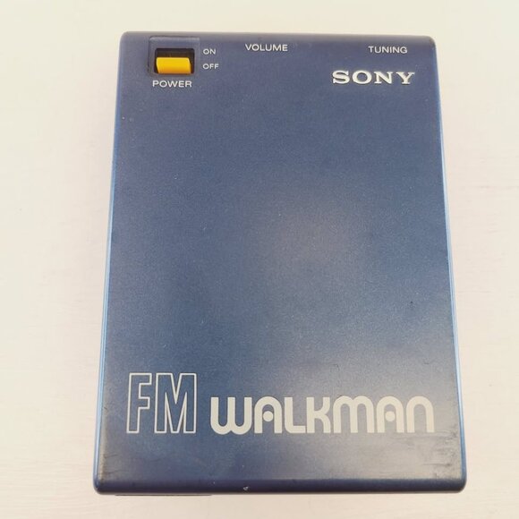 VINTAGE SONY FM RADIO WALKMAN SRF-40W BLUE - Picture 1 of 6